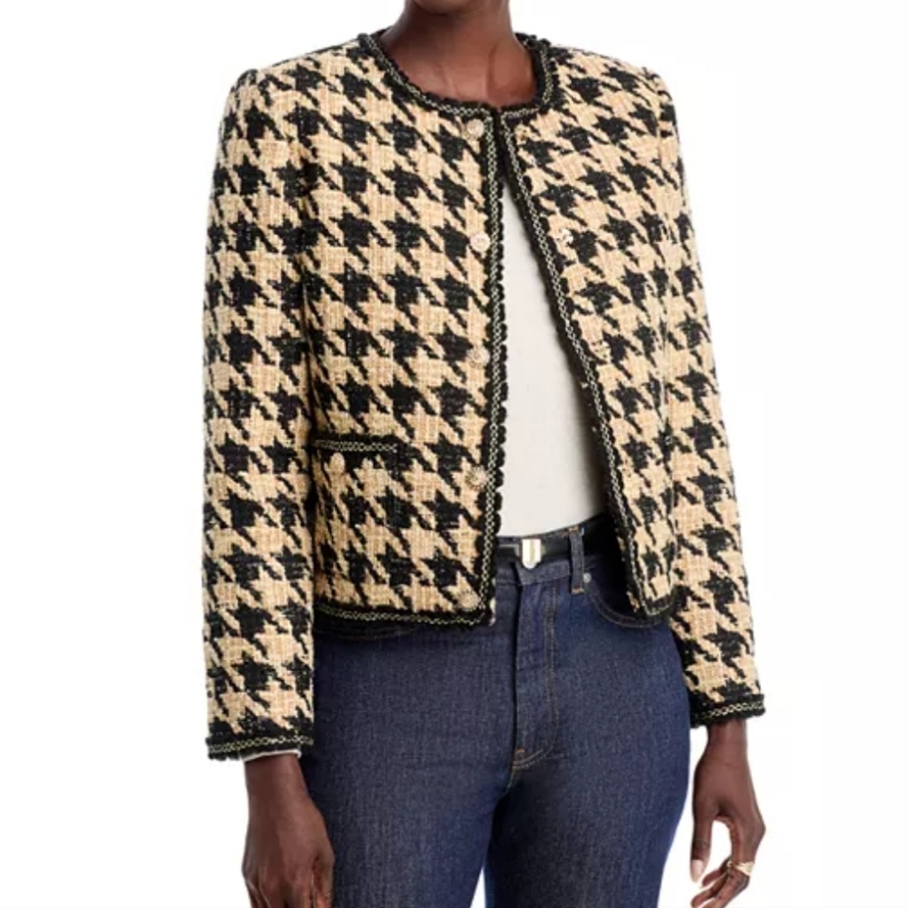NWT Elie Tahari Houndstooth Jacket XS
